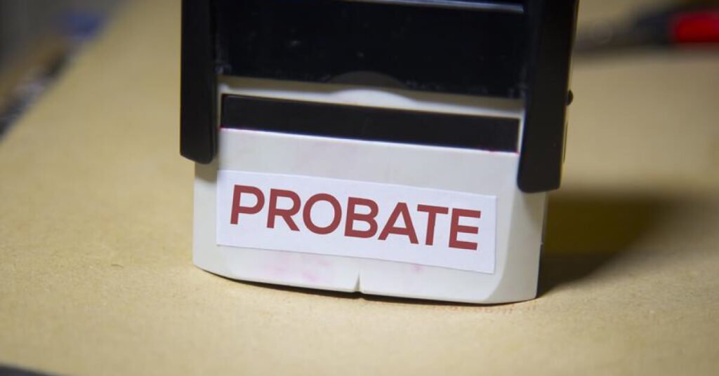 stamp with probate wording on it