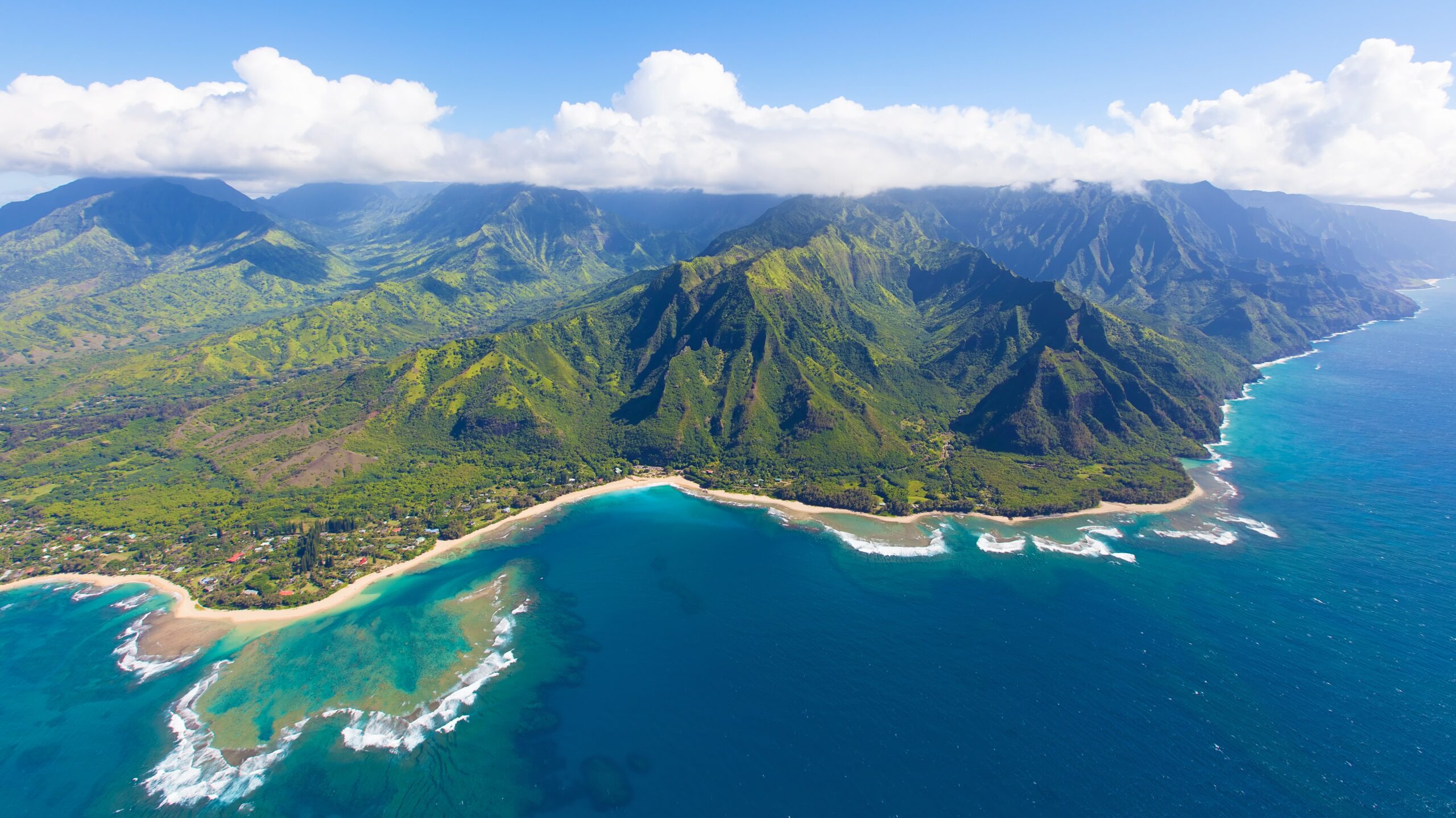 Aerial View Of Kauai