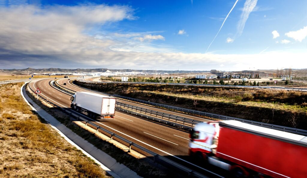 freight trucks on highway