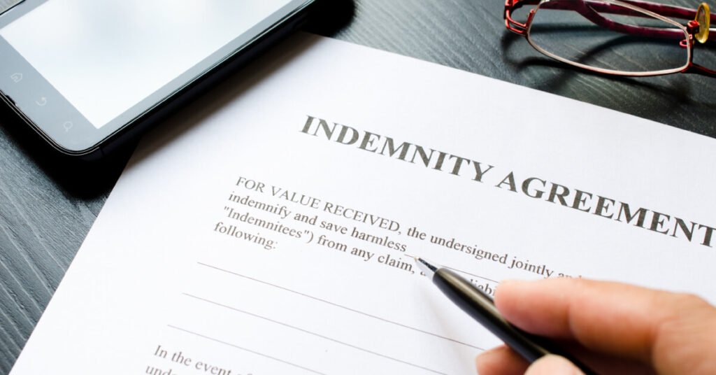 Indemnity Agreement paperwork