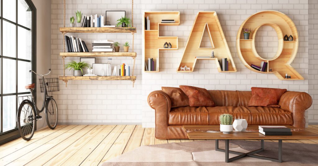faq shelving on wall in home